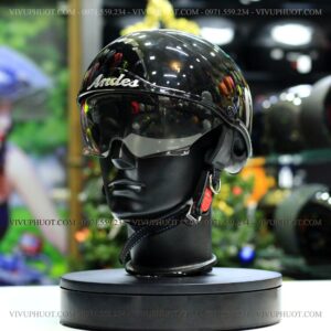 Mũ Bảo Hiểm 1/2 Andes 139 Đen Bóng