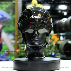 Mũ Bảo Hiểm 1/2 Andes 139 Đen Bóng