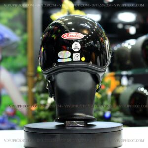 Mũ Bảo Hiểm 1/2 Andes 139 Đen Bóng