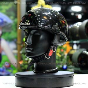 Mũ Bảo Hiểm 1/2 Andes 139 Đen Bóng