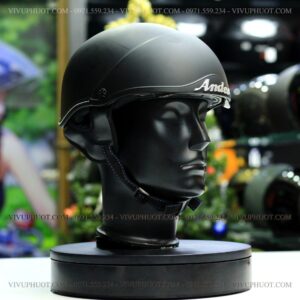 Mũ Bảo Hiểm 1/2 Andes 139 Đen Nhám