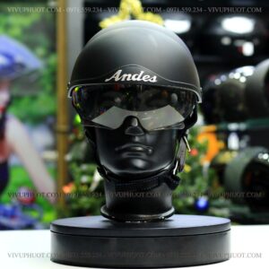 Mũ Bảo Hiểm 1/2 Andes 139 Đen Nhám