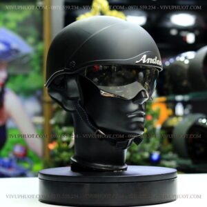 Mũ Bảo Hiểm 1/2 Andes 139 Đen Nhám