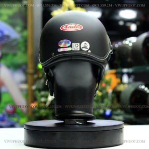 Mũ Bảo Hiểm 1/2 Andes 139 Đen Nhám