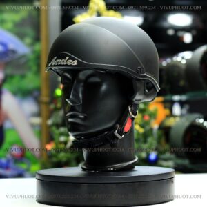 Mũ Bảo Hiểm 1/2 Andes 139 Đen Nhám