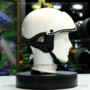 Mũ Bảo Hiểm 1/2 Andes 139 Trắng Bóng