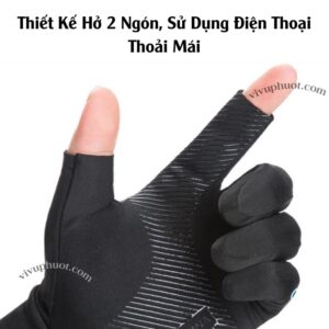 Găng Tay Chống Nắng Nam Nữ Dài SPORT Xỏ Hở Ngón