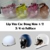 Kính Bubble Sunda Gắn Nón 3/4, Fullface