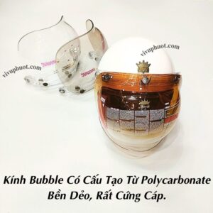 Kính Bubble Gắn Nón 3/4, Fullface