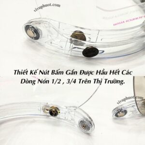 Kính Bubble Gắn Nón 3/4, Fullface