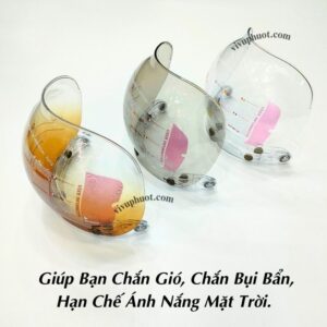 Kính Bubble Gắn Nón 3/4, Fullface