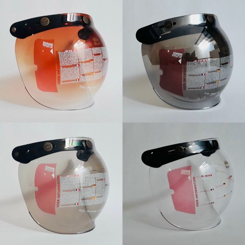 Kính bubble gắn nón 3/4, fullface