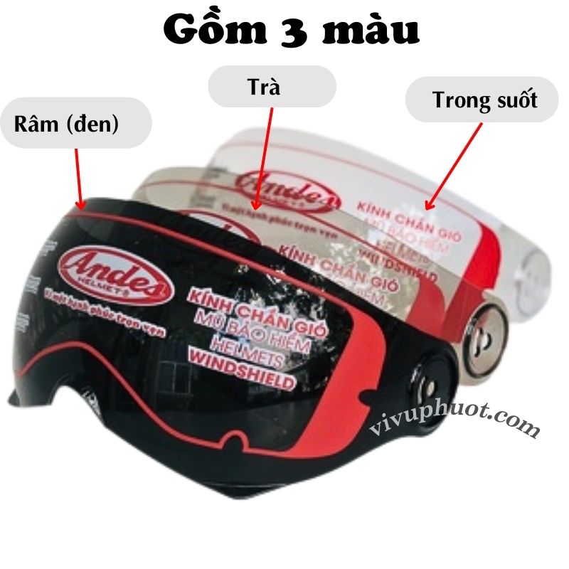 Kính Thay Thế Mũ Bảo Hiểm Andes 139