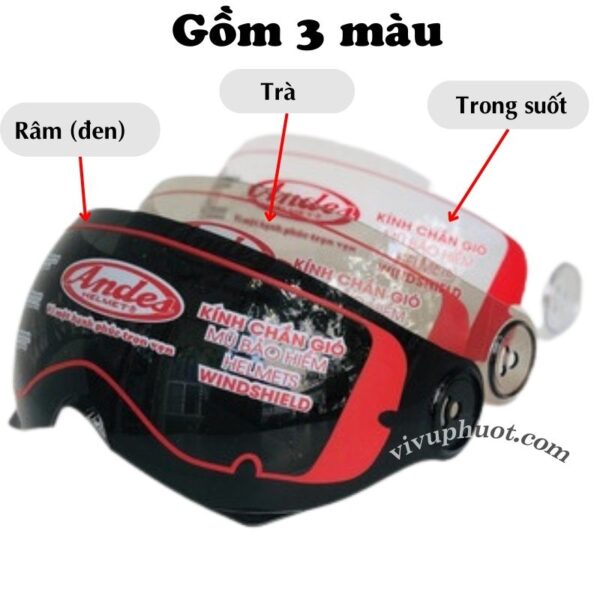 Kính Thay Thế Mũ Bảo Hiểm Andes 139