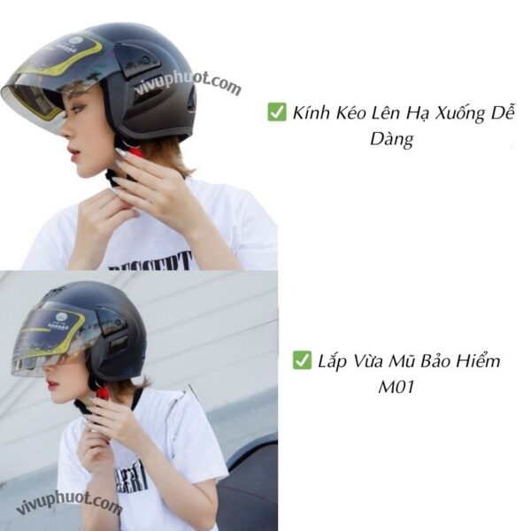 Kính Thay Thế Mũ Bảo Hiểm Royal M01
