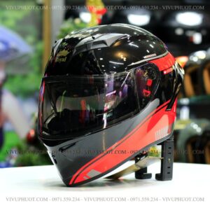 Mũ Fullface Royal M266 - V4 Đỏ Bóng