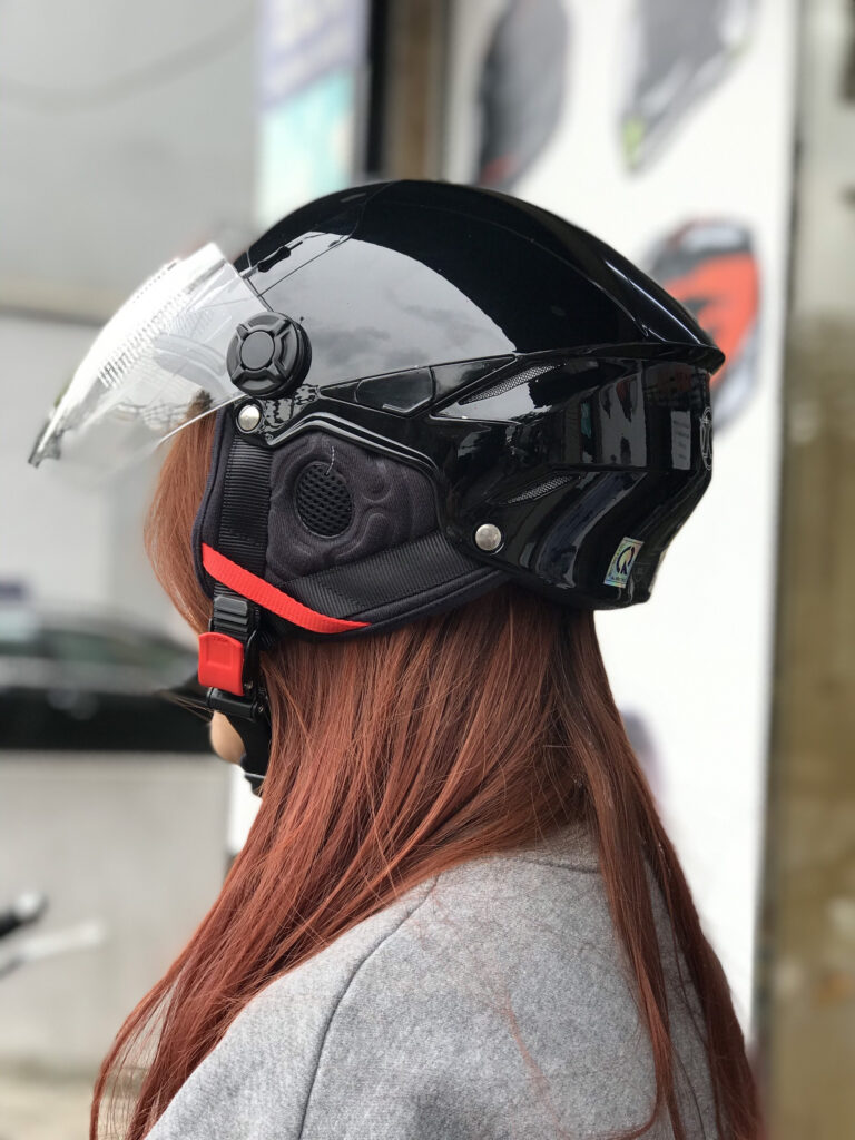 KYT 1/2 Tiger Jet - Trắng Bóng - ViVuPhượt