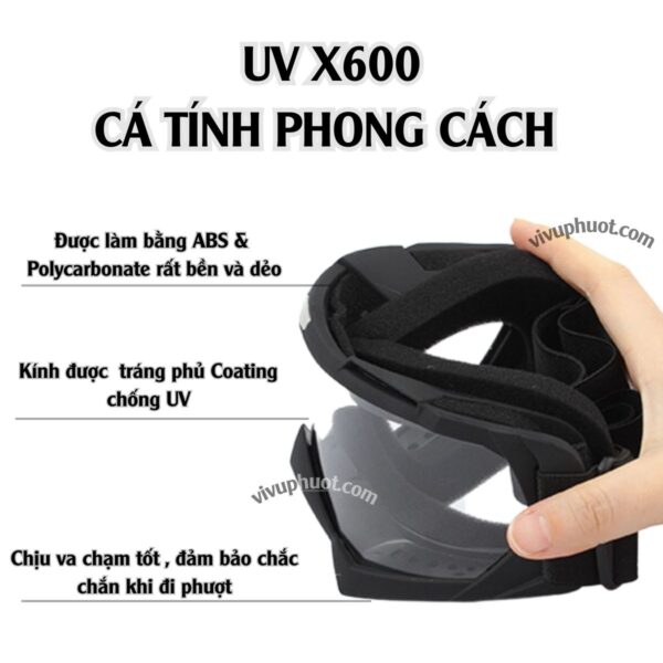 Kính Uv X600 Cho Mũ Bảo Hiểm 3/4 và Fullface