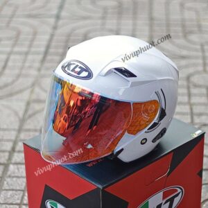 Mũ 3/4 KLT Trắng Bóng