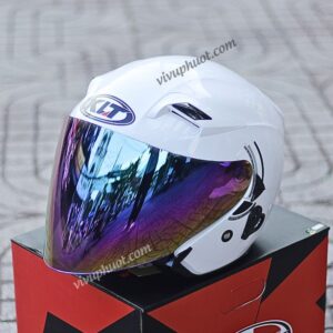 Mũ 3/4 KLT Trắng Bóng