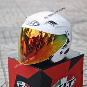 Mũ 3/4 KLT Trắng Bóng