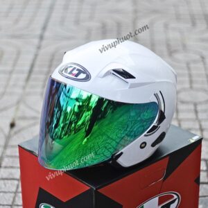 Mũ 3/4 KLT Trắng Bóng