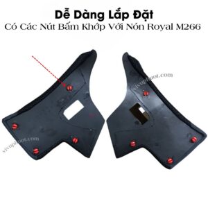 Bộ Lót Thay Thế Mũ Bảo Hiểm 2 Kính Royal M266
