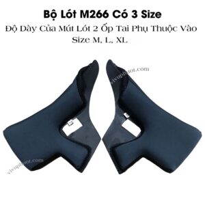 Bộ Lót Thay Thế Mũ Bảo Hiểm 2 Kính Royal M266