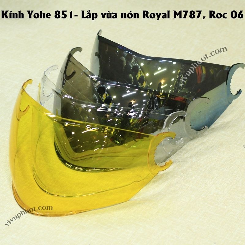 Kính Yohe 851 Chính Hãng Lắp Vừa Cho Nón Royal 787, Roc 06