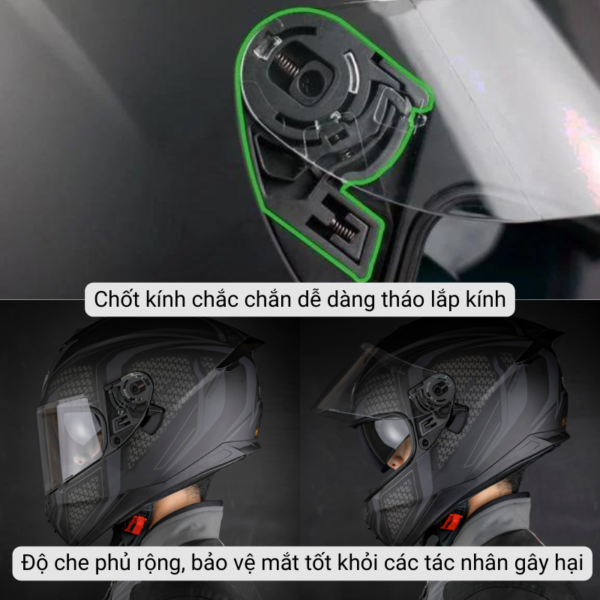 Kính Thay Thế Mũ Bảo Hiểm Yohe 967