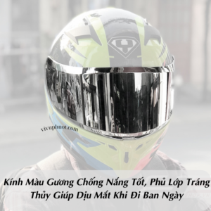 Kính Thay Thế Nón Bảo Hiểm Yohe 977- 978 - 981 Lắp Được ROC 01