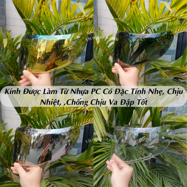 Kính Thay Thế Nón Bảo Hiểm Yohe 977- 978 - 981 Lắp Được ROC 01