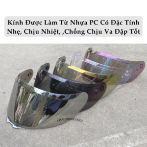 Kính Thay Thế Nón Bảo Hiểm Yohe 977- 978 - 981 Lắp Được ROC 01