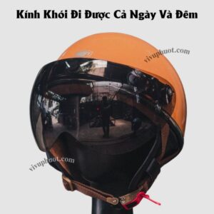Kính Bubble VVP Ngắn Gắn Cho Nón 3/4 Và nón 1/2