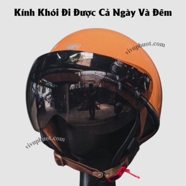 Kính Bubble VVP Ngắn Gắn Cho Nón 3/4 Và nón 1/2