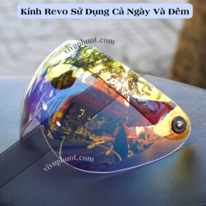 Kính Bubble VVP Ngắn Gắn Cho Nón 3/4 Và nón 1/2