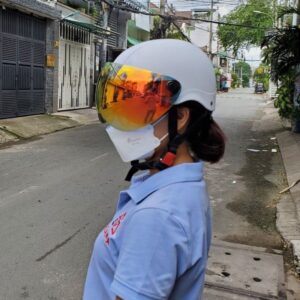 Kính Bubble VVP Ngắn Gắn Cho Nón 3/4 Và nón 1/2