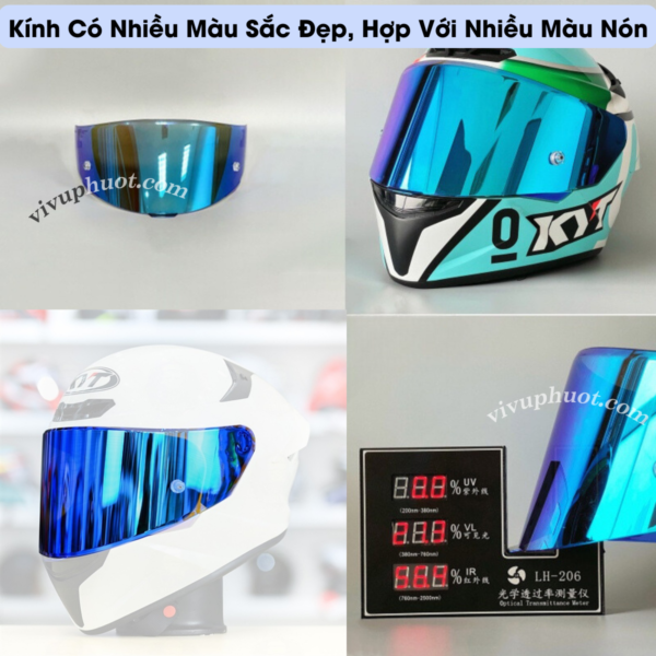 Kính Thay Thế Mũ Bảo Hiểm KYT TT-Course Chính Hãng