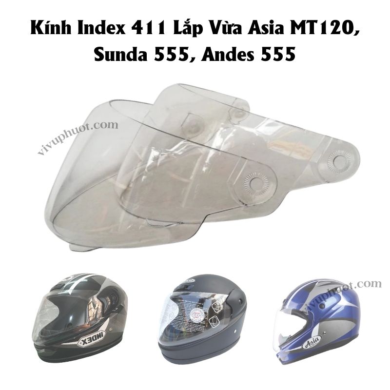 Kính Index 411 Lắp Vừa Asia MT120, Sunda 555, Andes 555