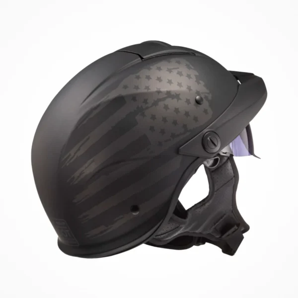 Mũ Nửa Đầu LS2 OF590 Rebellion - 1812 Matt Black