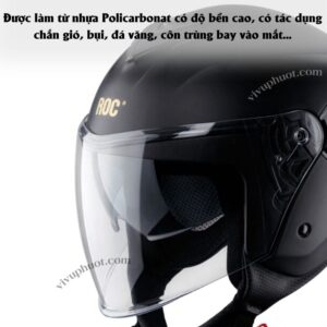 Kính Roc 07 Lắp Vừa Cho Mũ Royal M789 và Yohe 852