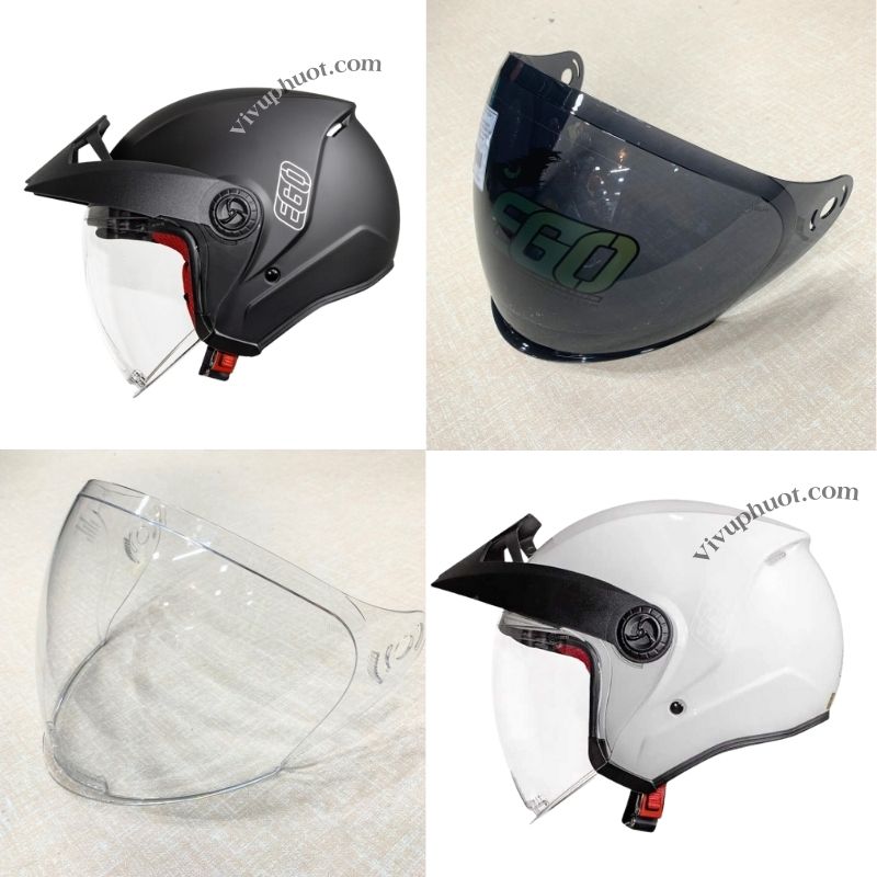 Kính Thay Thế Mũ Bảo Hiểm 3/4 Ego E2