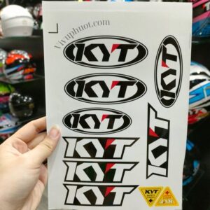 Bộ Tem Logo KYT Dán Nón Bảo Hiểm Siêu Chất