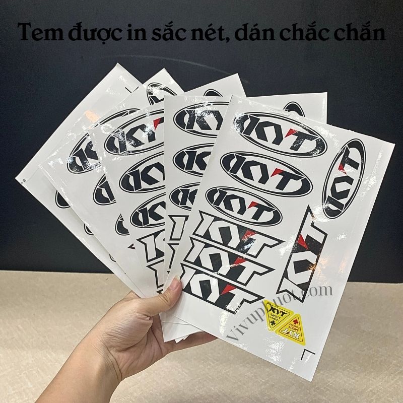 Bộ Tem Logo KYT Dán Nón Bảo Hiểm Siêu Chất