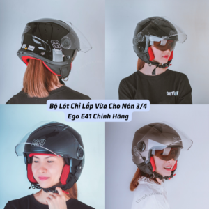 Bộ Lót Thay Thế Mũ Bảo Hiểm 3/4 Hai Kính EGO E-41