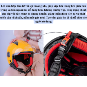 Bộ Lót Thay Thế Mũ Bảo Hiểm 3/4 Hai Kính EGO E-41