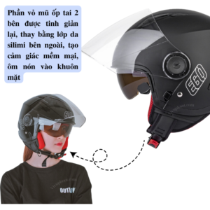 Bộ Lót Thay Thế Mũ Bảo Hiểm 3/4 Hai Kính EGO E-41
