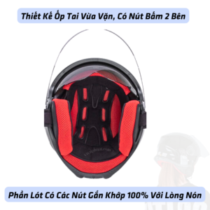 Bộ Lót Thay Thế Mũ Bảo Hiểm 3/4 Hai Kính EGO E-41