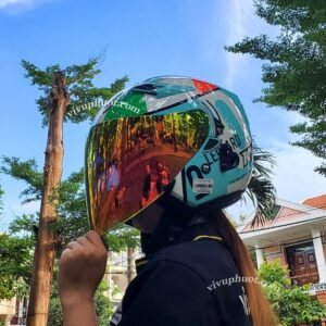 Kính Thay Thế Gắn Mũ 3/4 KLT, KYT Venom, Hellcat