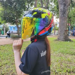 Kính Thay Thế Gắn Mũ 3/4 KLT, KYT Venom, Hellcat